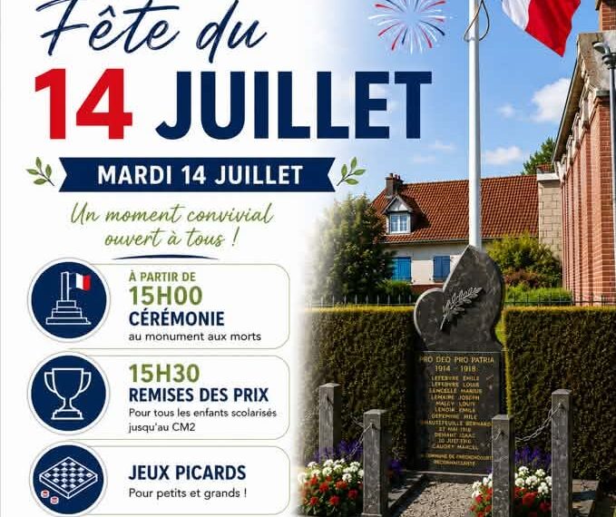Fête nationale à Fréchencourt – Mardi 14 juillet