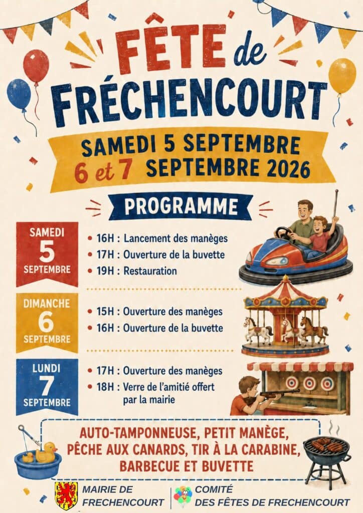 Fête de Fréchencourt – 5, 6 et 7 septembre 2026